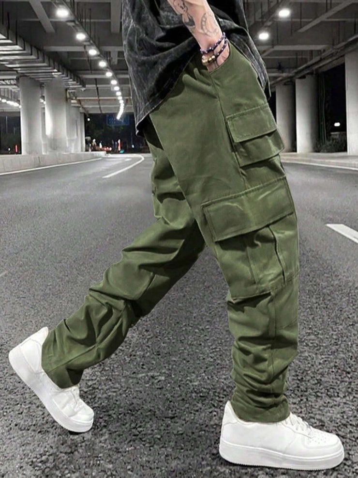 Multi-pocket Pants Loose Casual