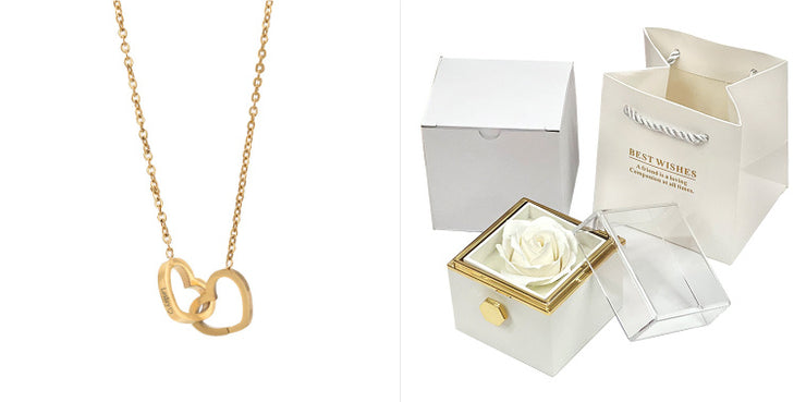 Rotating Soap Flower Rose Gift Box Creative Rotating Rose Jewelry Packaging Box Valentine&