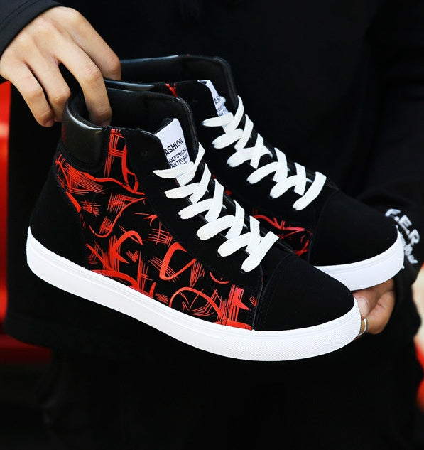 Spring high top shoes Korean Edition men&