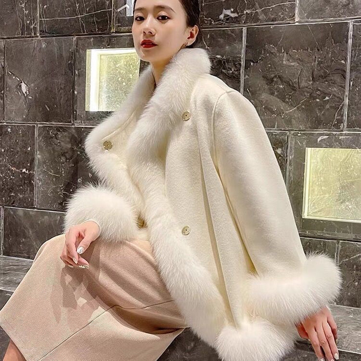 Artificial Fur Mid-length Coat Women&