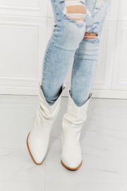 Bottes de cowboy MMShoes Better in Texas Scrunch en blanc