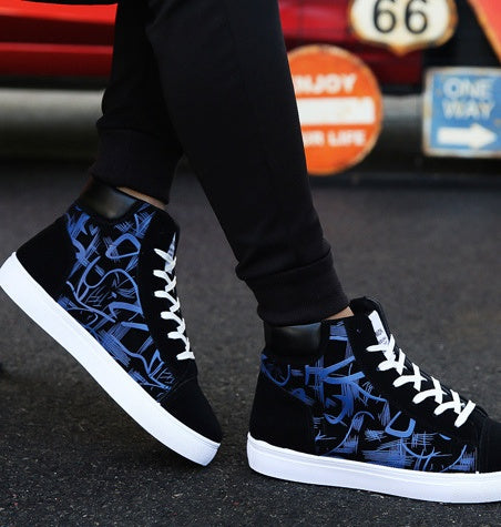 Spring high top shoes Korean Edition men&