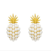 Boucles d'oreilles en perles, ananas et étoile de mer