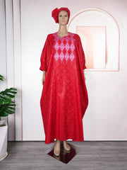 Embroidered Robe Solid Color Arabic Dubai Muslim Women Dress