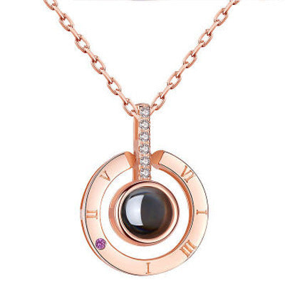 Coffret cadeau de bijoux en métal rose pour la Saint-Valentin, collier pour mariage, petite amie