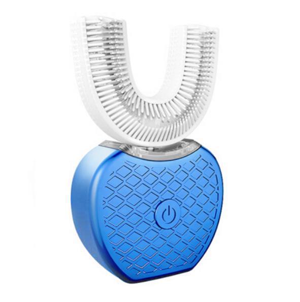 Brosse à dents électrique automatique intelligente à 360 degrés Brosse à dents de type U étanche Blanchiment de la lumière bleue Chargement USB 