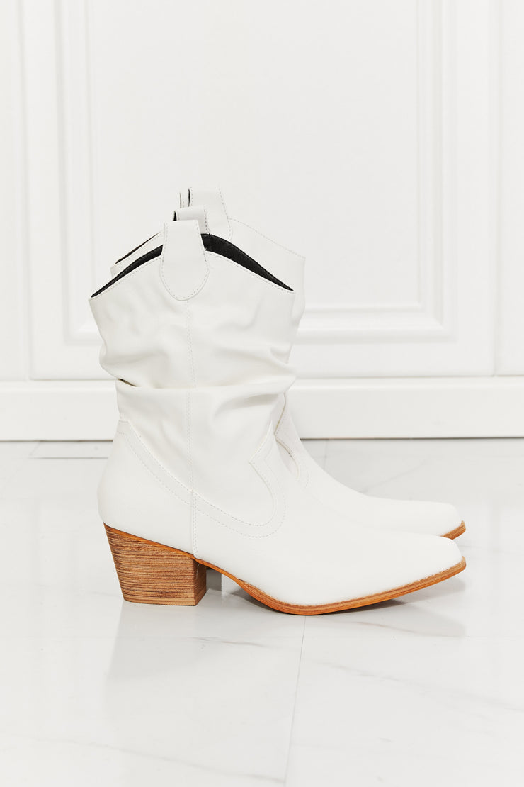 Bottes de cowboy MMShoes Better in Texas Scrunch en blanc