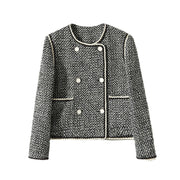 Double Breasted Temperament Western Style Autumn Clothing Coat Women