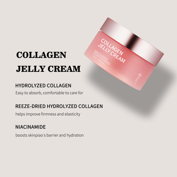 Crème pour le visage à la gelée de collagène Gel de nicotinamide Masque facial hydratant et éclaircissant Anti-âge Rétrécit les pores Crème à la gelée Essence