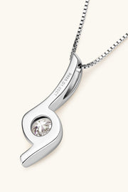 Collier en argent sterling 925 avec moissanite de 1 carat