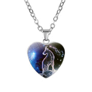 Women's Zodiac Heart Pendant Necklace