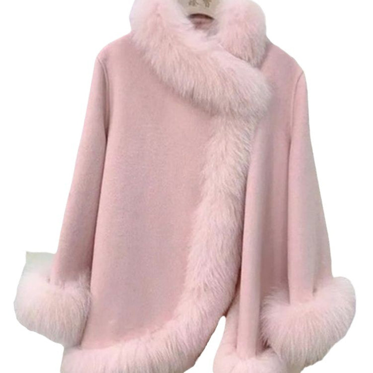 Artificial Fur Mid-length Coat Women&