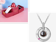 Coffret cadeau de bijoux en métal rose pour la Saint-Valentin, collier pour mariage, petite amie