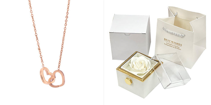 Rotating Soap Flower Rose Gift Box Creative Rotating Rose Jewelry Packaging Box Valentine&