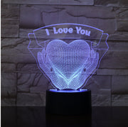 Cadeau Saint Valentin Mains tenant l'amour Veilleuse 3D