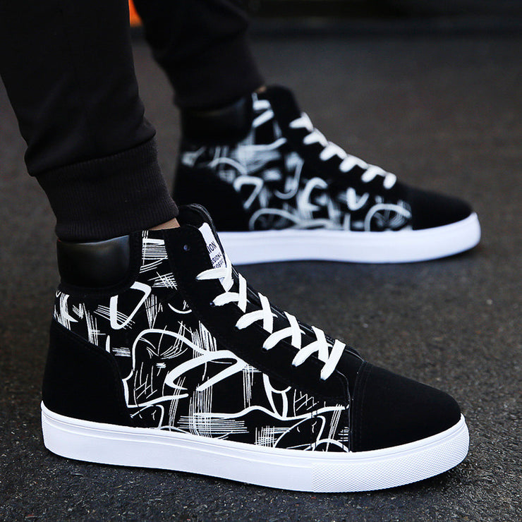 Spring high top shoes Korean Edition men&