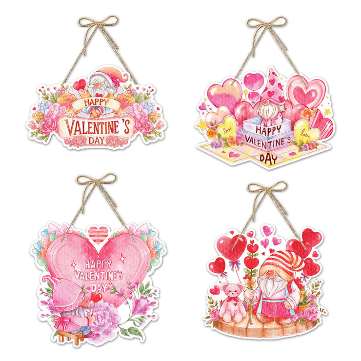 Guirlande décorative de cadeaux de Saint-Valentin avec accroche-porte en papier