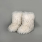 Bottes à plateformes thermiques et pelucheuses