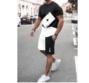 3D Digital Printing Short-sleeved Beach Pants Two-piece Set