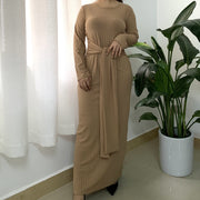 Middle East Dubai Robe Plus Size Knitted Muslim Dress