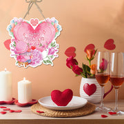 Guirlande décorative de cadeaux de Saint-Valentin avec accroche-porte en papier