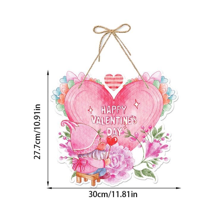 Guirlande décorative de cadeaux de Saint-Valentin avec accroche-porte en papier