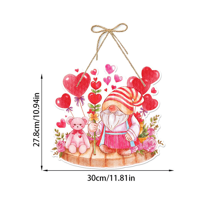 Guirlande décorative de cadeaux de Saint-Valentin avec accroche-porte en papier