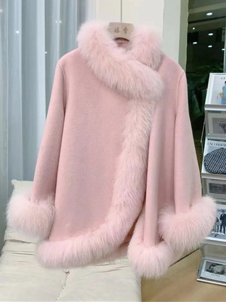 Artificial Fur Mid-length Coat Women&