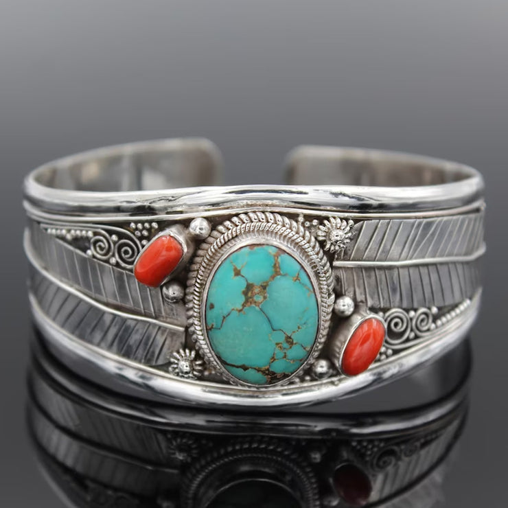 Bracelet ouvert turquoise