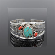 Bracelet ouvert turquoise