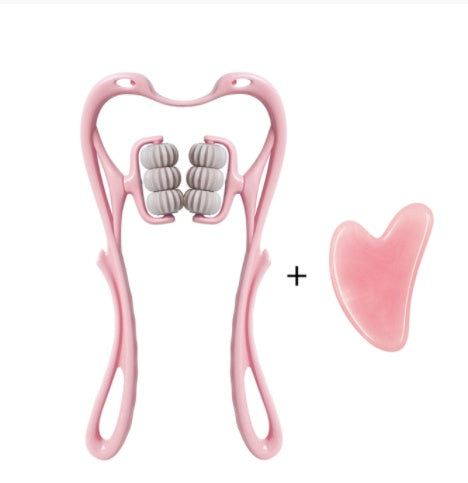 أداة تدليك الرقبة اليدوية متعددة الوظائف ذات ست عجلات لتخفيف آلام الرقبة