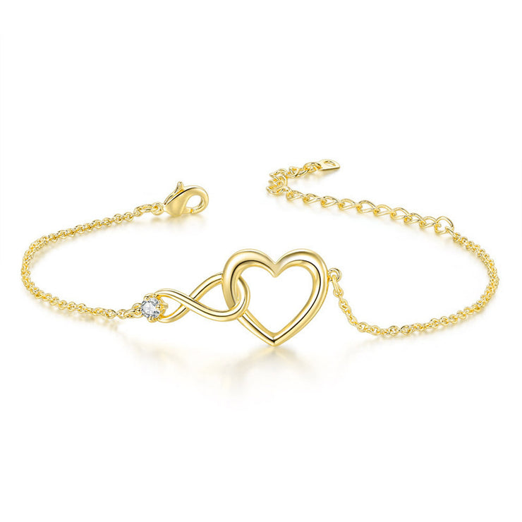 Heart-shape Bracelet Fashion Jewelry Versatile Love Bracelet Gift For Girlfriend Valentine&