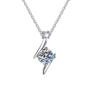 Collier en argent sterling S925 avec chaîne de clavicule en moissanite