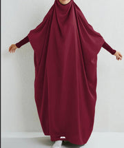 Robe de soirée à manches longues et smocks de couleur unie pour femme musulmane turque du Moyen-Orient DUBAI