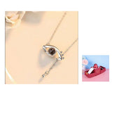 Coffret cadeau de bijoux en métal rose pour la Saint-Valentin, collier pour mariage, petite amie