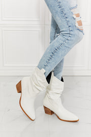 Bottes de cowboy MMShoes Better in Texas Scrunch en blanc