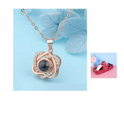 Coffret cadeau de bijoux en métal rose pour la Saint-Valentin, collier pour mariage, petite amie