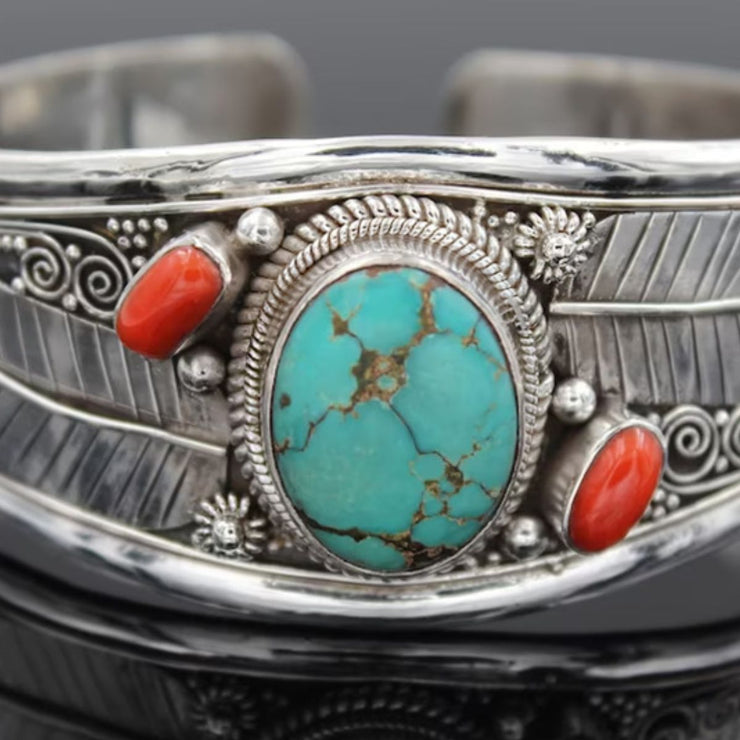 Bracelet ouvert turquoise