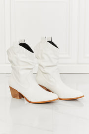 Bottes de cowboy MMShoes Better in Texas Scrunch en blanc