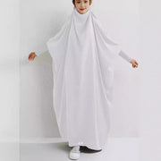 Middle East DUBAI Turkish Muslim Swing Solid Color Long Sleeve Smocking Robe