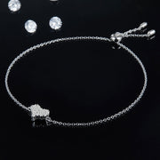 Bracelet coeur en argent sterling 925 et moissanite